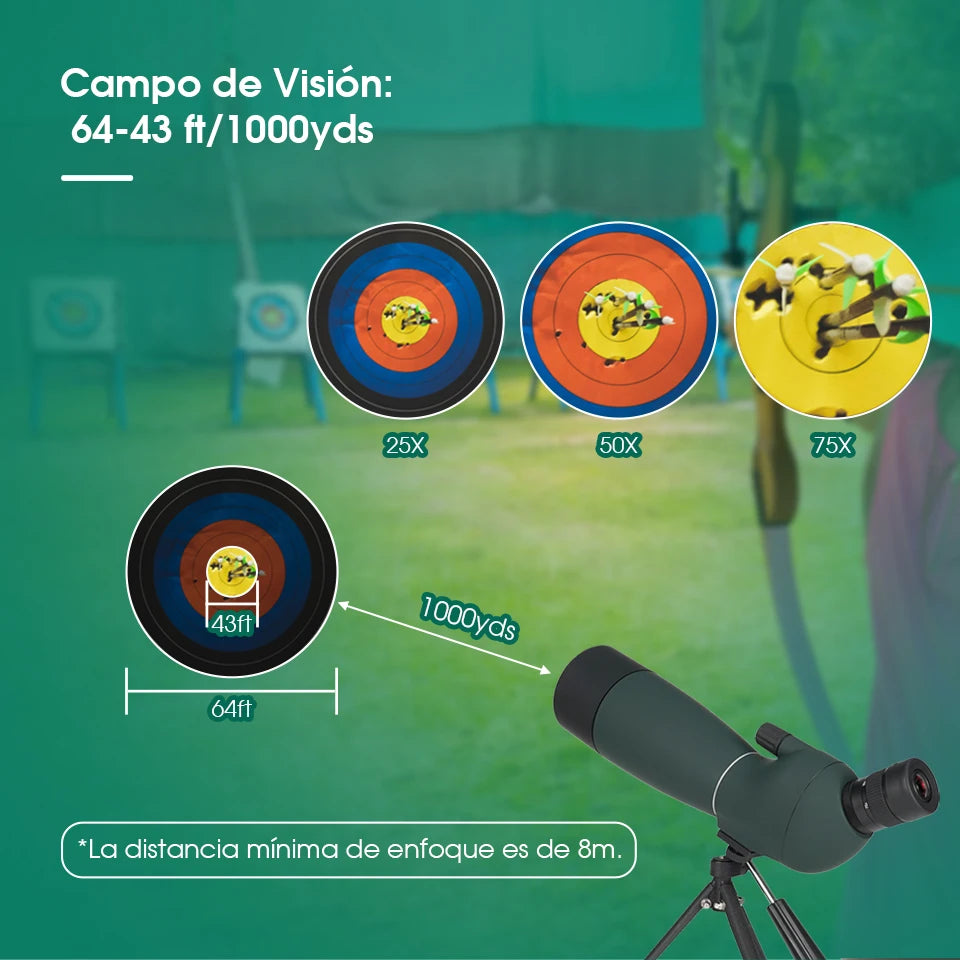 Svbony SV28 50/60/70/80mm telescopio potente Zoom con trípode impermeable, equipo de Camping, tiro al objetivo, observación de aves