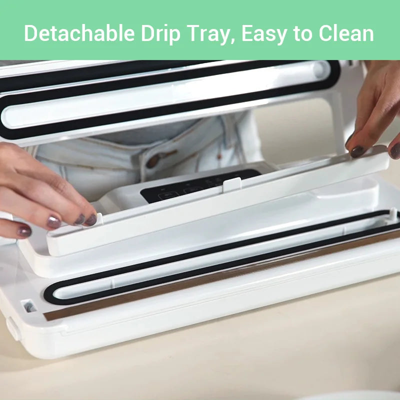 REELANX-sellador al vacío V1 para alimentos, máquina automática de envasado al vacío de 140W, con 15 bolsas de piezas