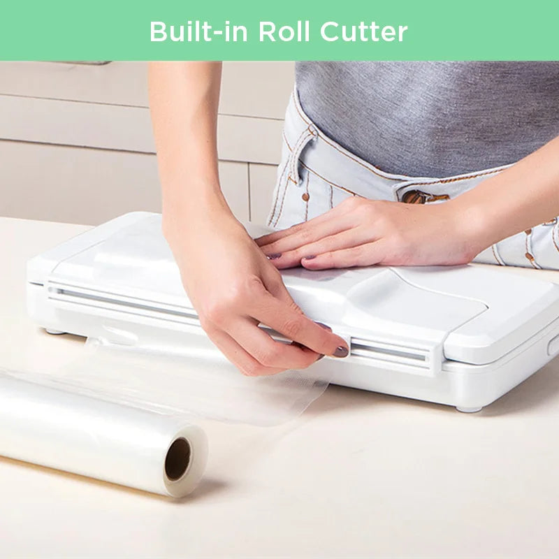 REELANX-sellador al vacío V1 para alimentos, máquina automática de envasado al vacío de 140W, con 15 bolsas de piezas