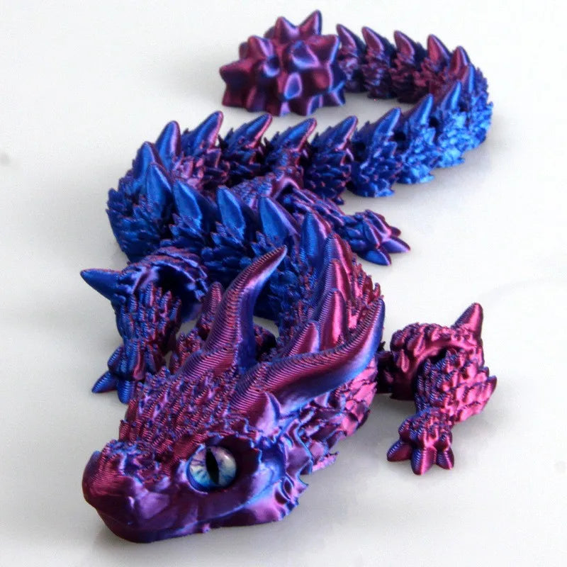 Dragón mágico impreso en 3D, juguete de articulación móvil, adorno de escritorio de oficina articulado giratorio, juguete para niños y adultos, manualidades, regalo