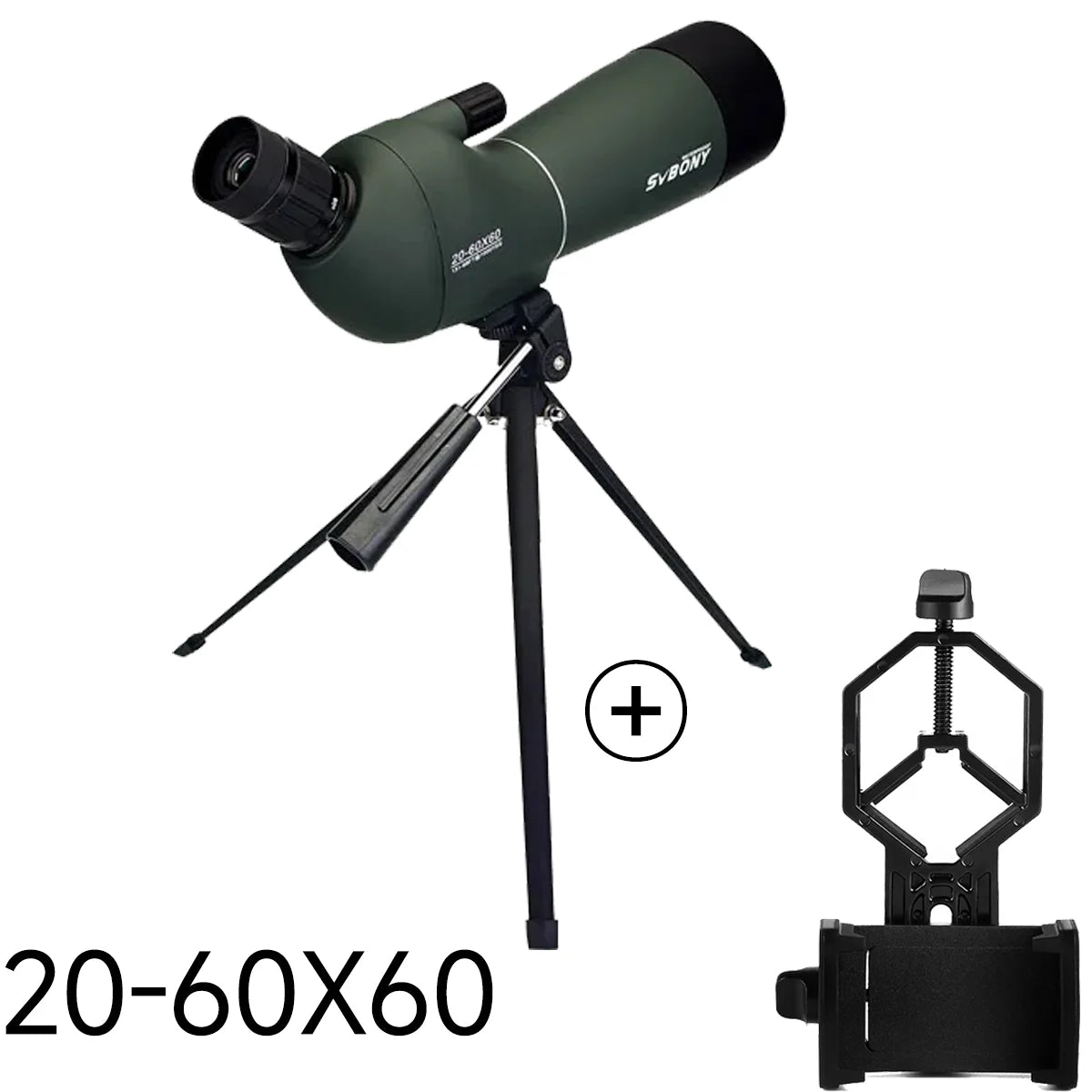 Svbony SV28 50/60/70/80mm telescopio potente Zoom con trípode impermeable, equipo de Camping, tiro al objetivo, observación de aves