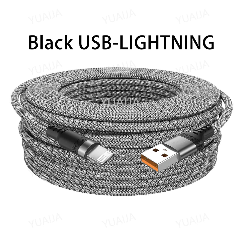 Cable de carga rápida USB TIPO C LIGHTNING 3m 5 metros USB C Android Micro USB Cable de carga extensible para iPhone 14 Xiaomi OnePlus