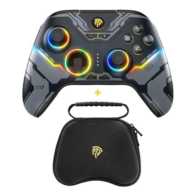 Gamepad inalámbrico para PC, controlador de joystick Bluetooth para PC Windows, Nintendo Switch, Android/iOS, RGB, efecto Hall