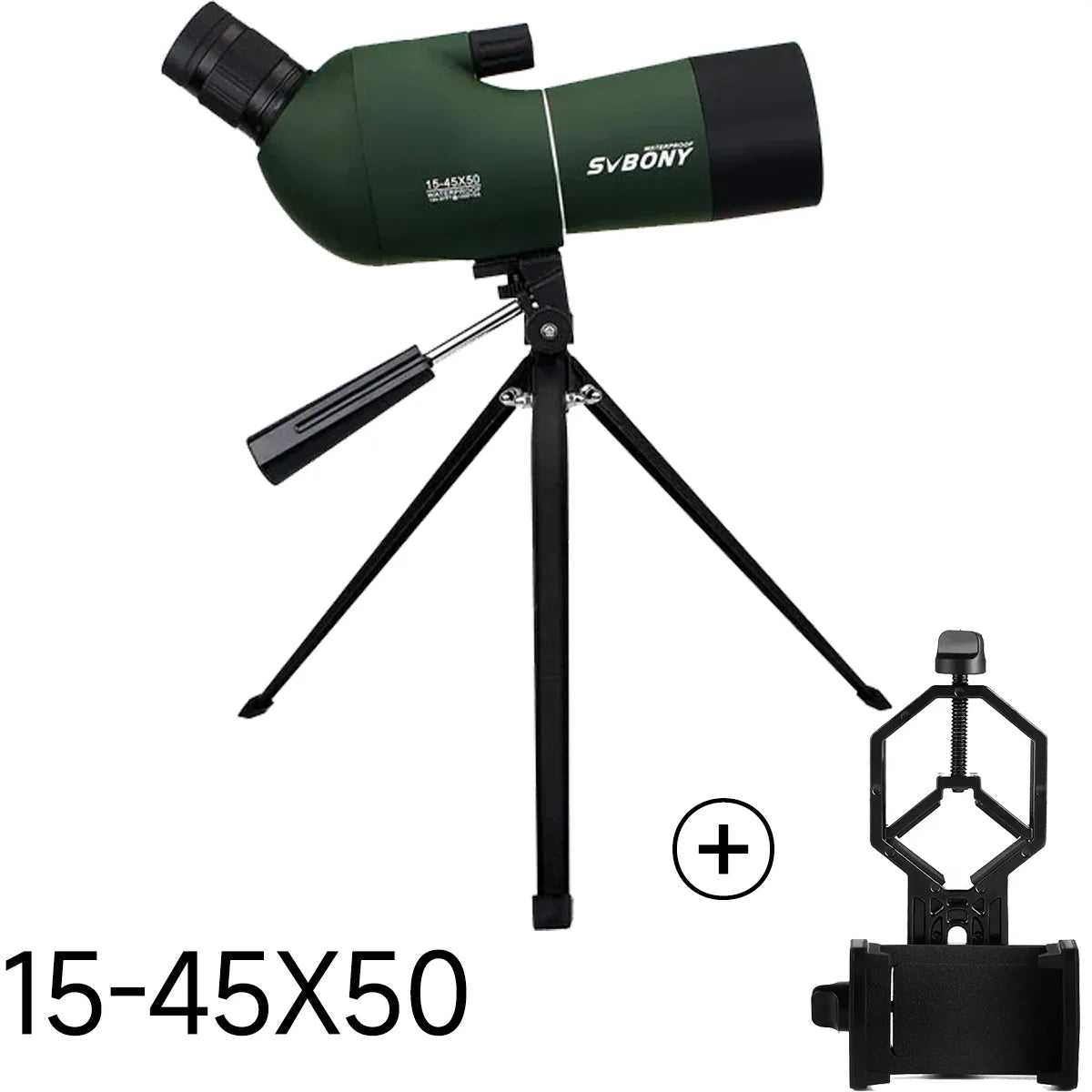 Svbony SV28 50/60/70/80mm telescopio potente Zoom con trípode impermeable, equipo de Camping, tiro al objetivo, observación de aves