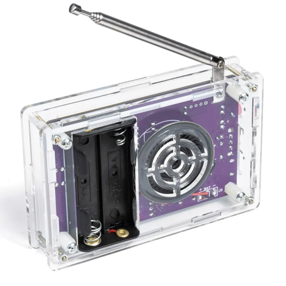 Kit electrónico de Radio FM DIY, frecuencia ajustable 87-108MHz, pantalla Digital, proyecto de soldadura DIY, práctica de soldadura RDA5807S