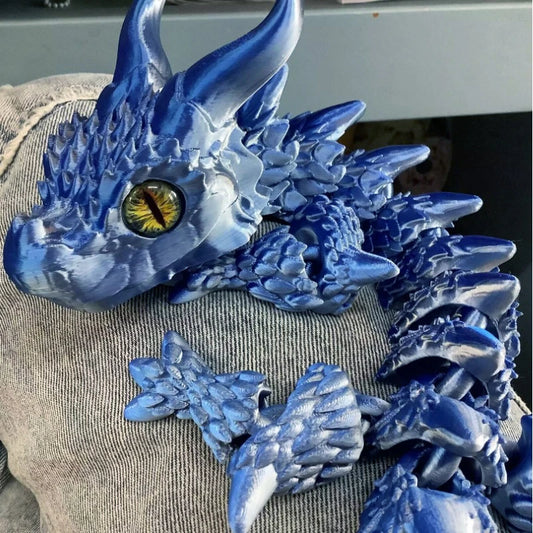 Dragón mágico impreso en 3D, juguete de articulación móvil, adorno de escritorio de oficina articulado giratorio, juguete para niños y adultos, manualidades, regalo