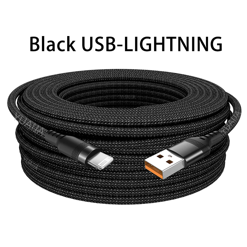 Cable de carga rápida USB TIPO C LIGHTNING 3m 5 metros USB C Android Micro USB Cable de carga extensible para iPhone 14 Xiaomi OnePlus