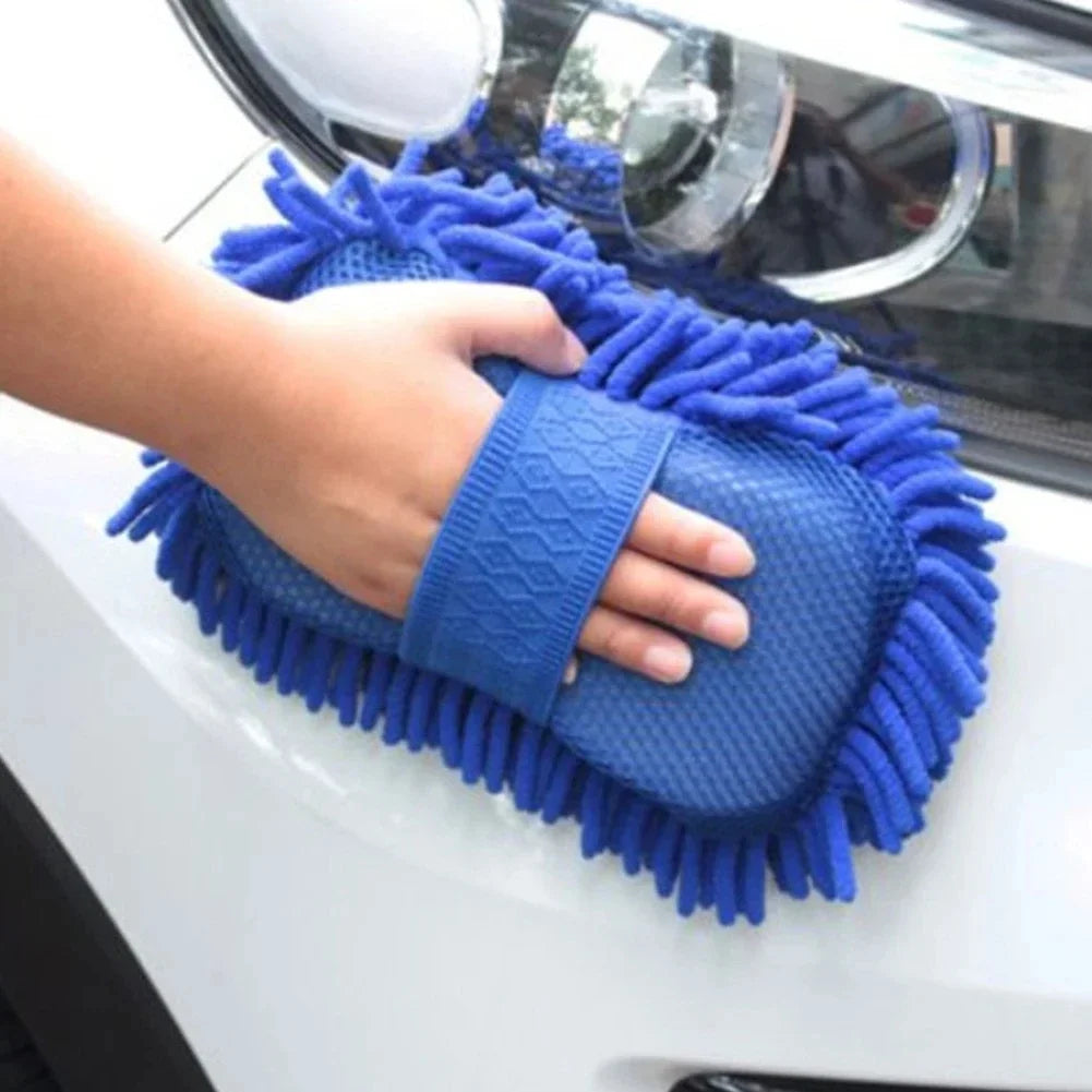 Cepillo de esponja de fibra ultrafina para máquina de lavado de coches, cepillo de limpieza, cuidado del coche, detalles, toallas de lavado, guantes de coche, accesorios de estilo