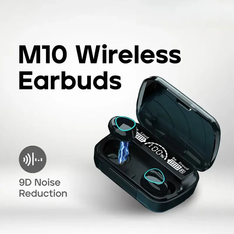 Auriculares inalámbricos M10 con Bluetooth, audífonos deportivos estéreo con cancelación De ruido, micrófono y altavoz, originales