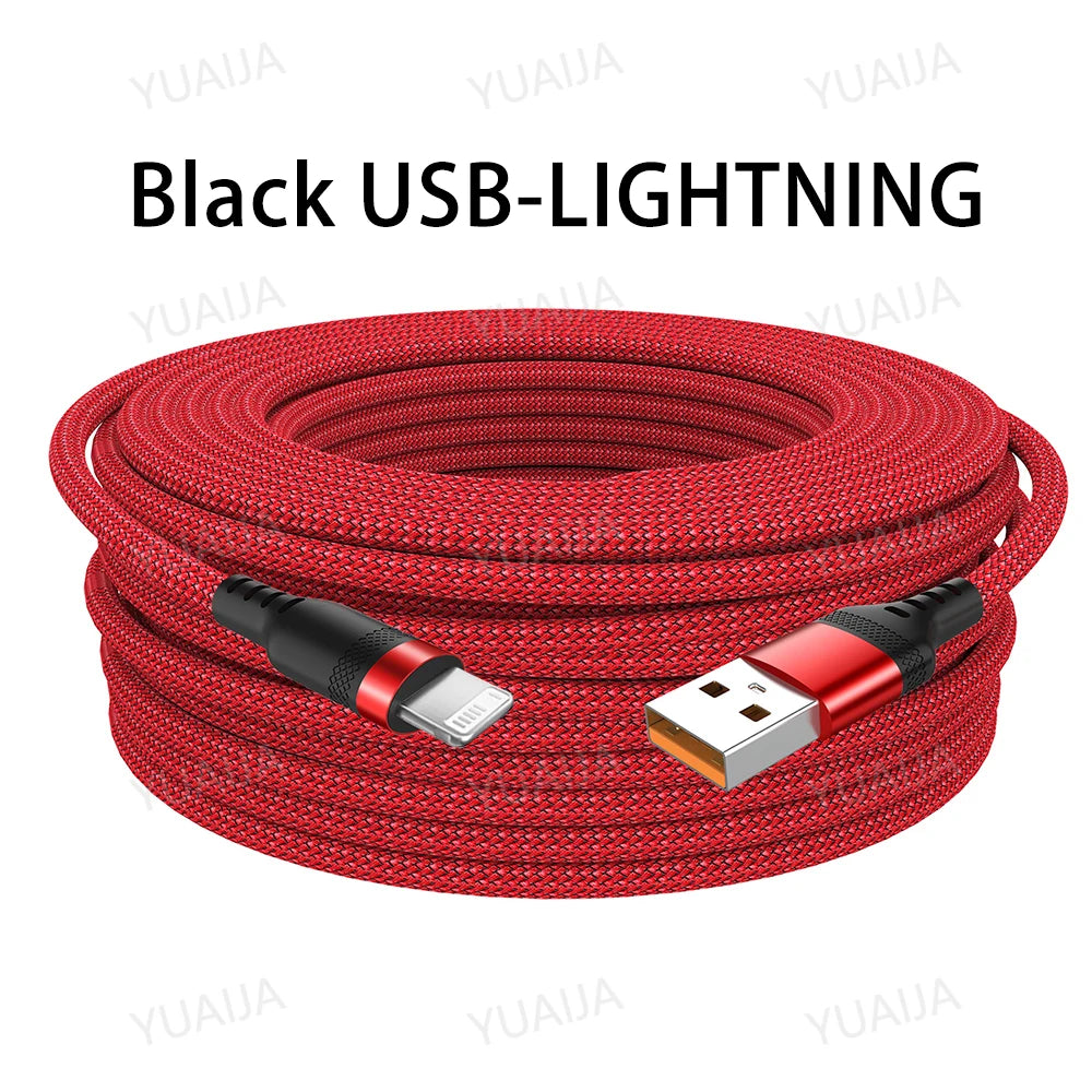 Cable de carga rápida USB TIPO C LIGHTNING 3m 5 metros USB C Android Micro USB Cable de carga extensible para iPhone 14 Xiaomi OnePlus