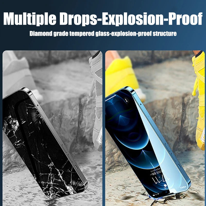 4 unidades de vidrio templado para iPhone 11 12 13 14 Pro XR X XS Max protector de pantalla para iPhone 12 13 Mini 7 8 6 Plus SE Glass