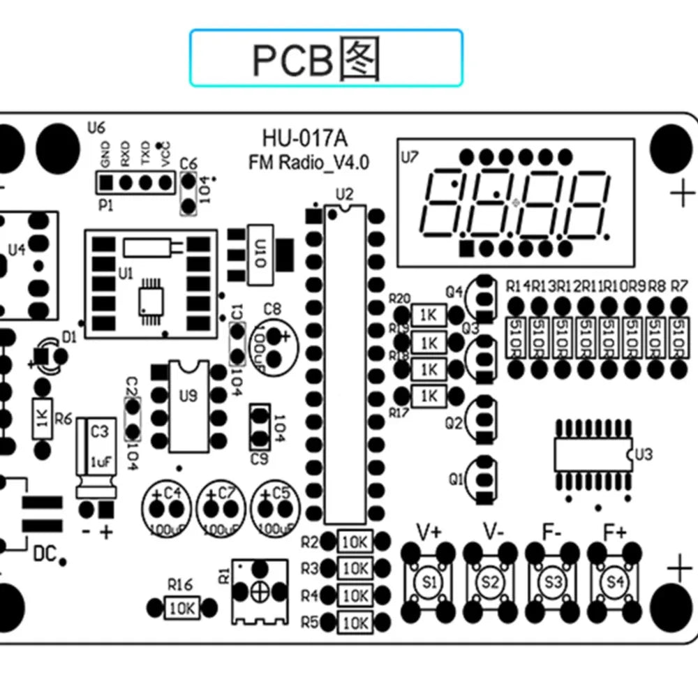 Kit electrónico de Radio FM DIY, frecuencia ajustable 87-108MHz, pantalla Digital, proyecto de soldadura DIY, práctica de soldadura RDA5807S