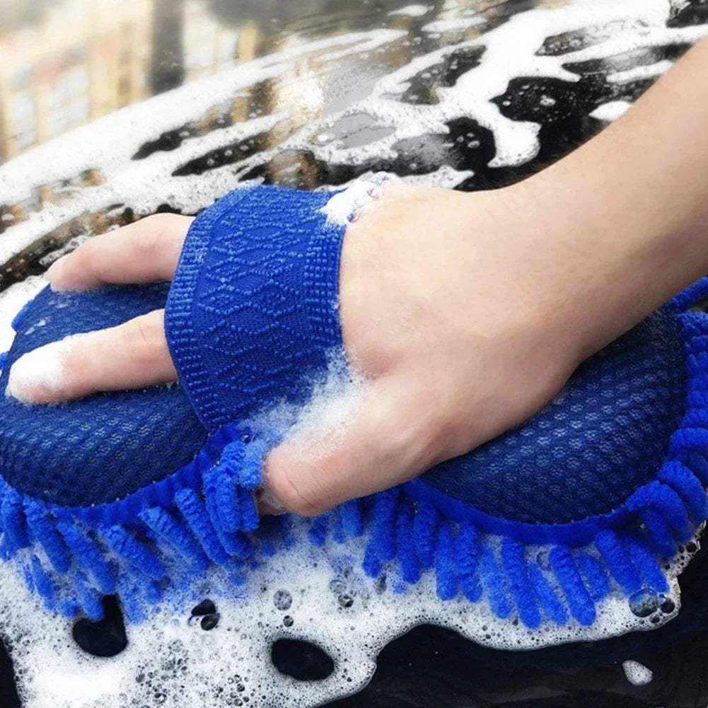 Cepillo de esponja de fibra ultrafina para máquina de lavado de coches, cepillo de limpieza, cuidado del coche, detalles, toallas de lavado, guantes de coche, accesorios de estilo