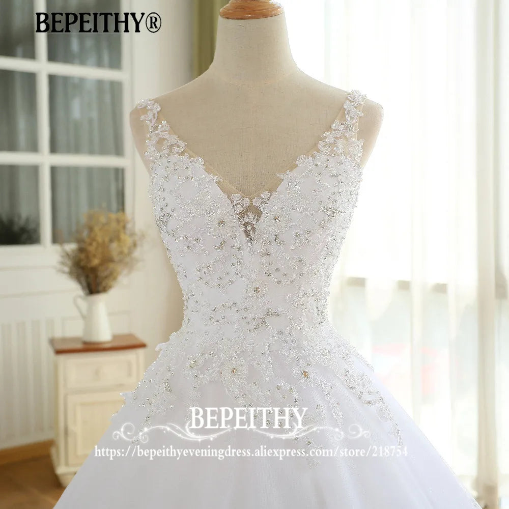 Precioso Vestido De Novia personalizado con encaje, Vestido De Novia De Princesa, imagen Real, Vestido De Novia De baile 2022 para mujer