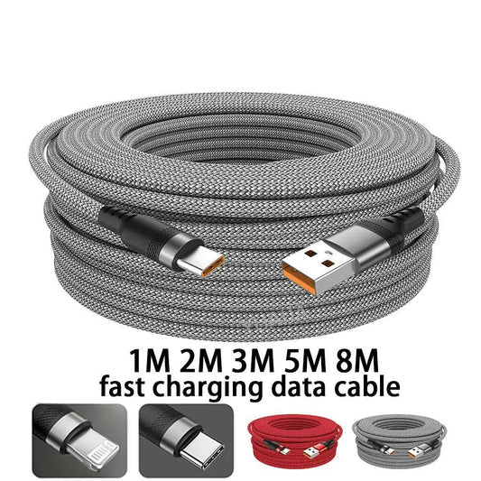 Cable de carga rápida USB TIPO C LIGHTNING 3m 5 metros USB C Android Micro USB Cable de carga extensible para iPhone 14 Xiaomi OnePlus