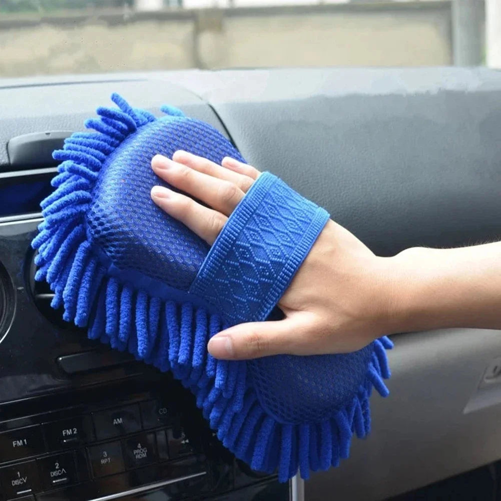 Cepillo de esponja de fibra ultrafina para máquina de lavado de coches, cepillo de limpieza, cuidado del coche, detalles, toallas de lavado, guantes de coche, accesorios de estilo