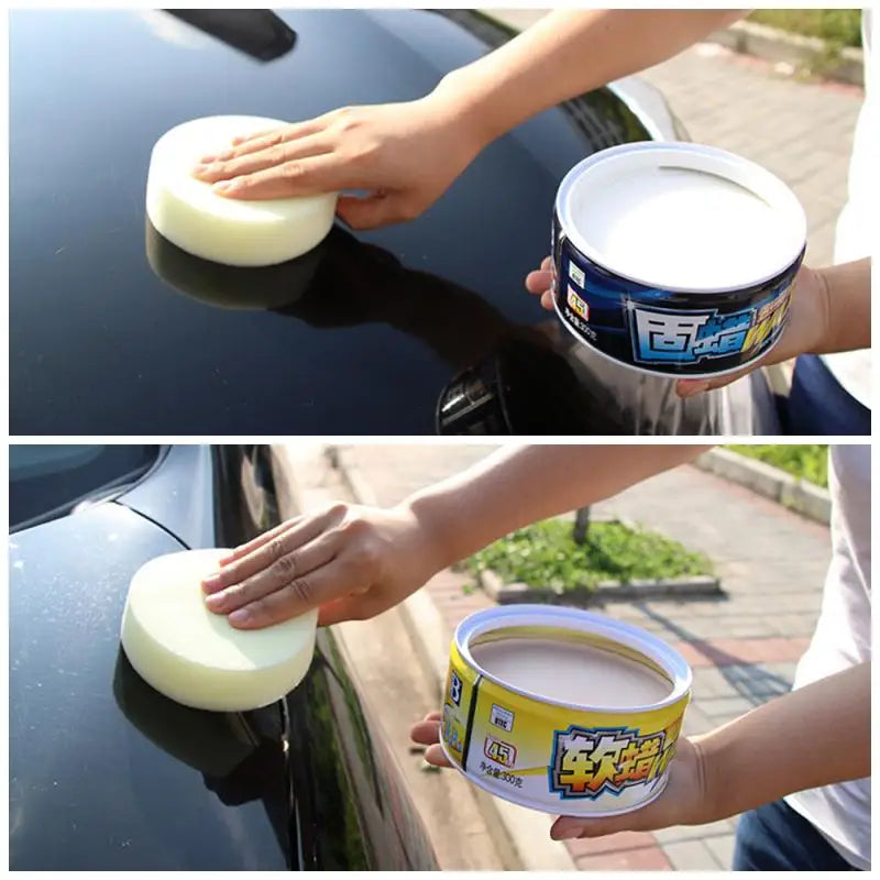 Pasta de pulido de cera para coche, cera dura de cristal, reparación de arañazos, cuidado de pintura, arandela de coche, película impermeable, revestimiento, detalles, accesorios para coche