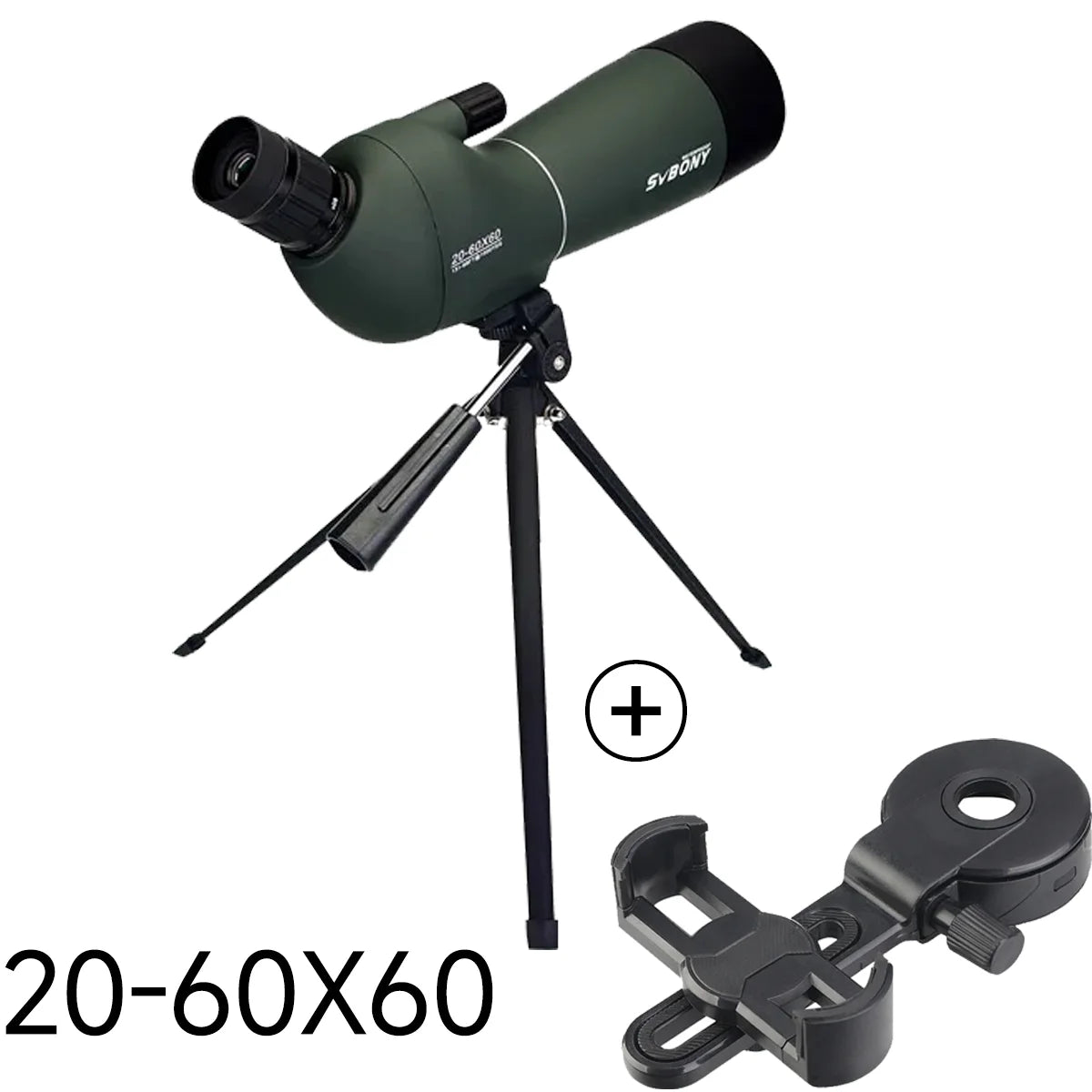 Svbony SV28 50/60/70/80mm telescopio potente Zoom con trípode impermeable, equipo de Camping, tiro al objetivo, observación de aves